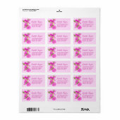 Roze label voor hibiscus flower trouwreactie op br (Full Sheet)