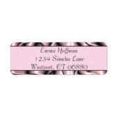 Roze label voor metaal retouradres (Voorkant)