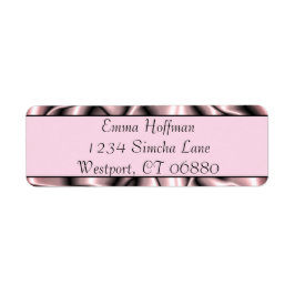 Roze label voor metaal retouradres