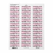 Roze label voor metaal retouradres (Full Sheet)