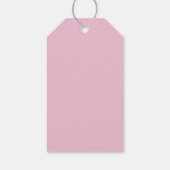 Roze Labels met champagne Diamond Ring Wedding Sho Cadeaulabel (Achterkant)
