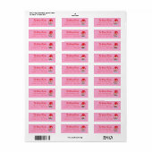 roze labels met rode gnome. (Full Sheet)