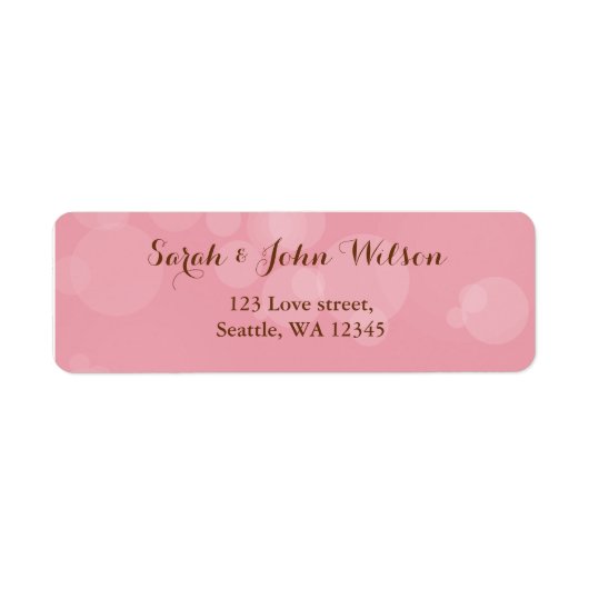 Roze labels voor retouradressen (Voorkant)