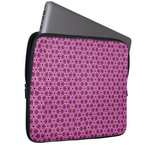 Roze Labyrint Laptop Sleeve (Voorkant Rechts)