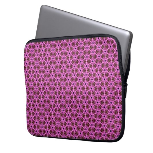 Roze Labyrint Laptop Sleeve (Voorkant Links)