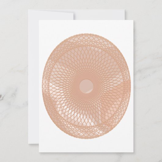 Roze Lace Mandala Egg Kaart (Voorkant)