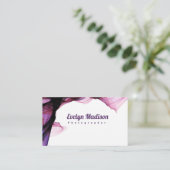 Roze lace Ribbon Border g8678 Visitekaartje (Staand voorkant)