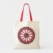 Roze Lace Yin Yang Mandala Flower Bag Tote Bag (Voorkant)