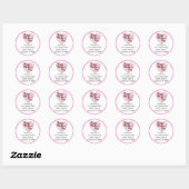 Roze Laced Heart voor Moederdag Ronde Sticker (Vel)