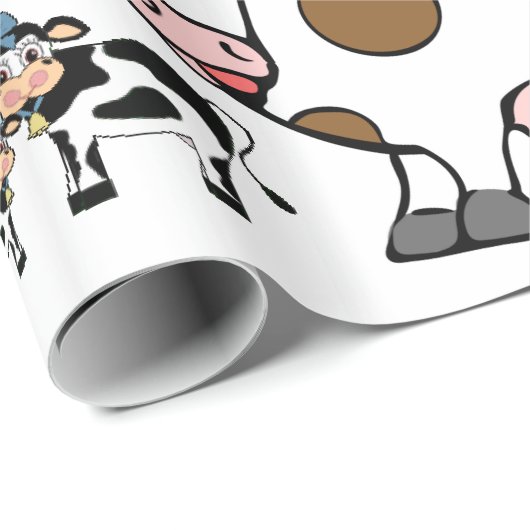 Roze lachen koe op papier (Rol Hoek)