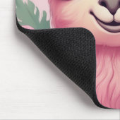 Roze lachende Baby Lama Muismat (Hoek)