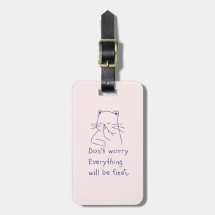 Roze & Lachende Kat Bagage Label