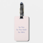 Roze & Lachende Kat Bagage Label (Achterkant verticaal)