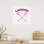 Roze Lacrosse Logo Poster (Keuken)