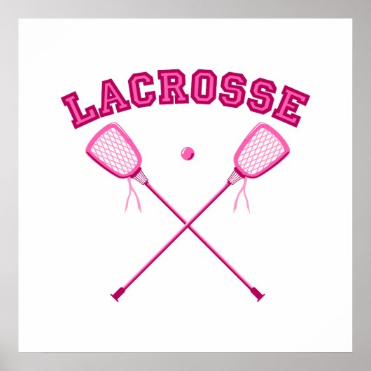 Roze Lacrosse Logo Poster (Voorkant)