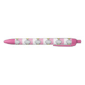 Roze Lacrosse Sport Zwarte Inkt Pen (Bodem)