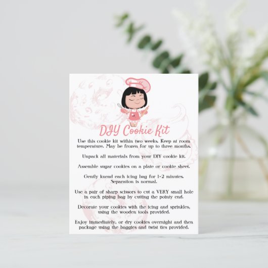 Roze Lady Bakery-koekjeskit (Staand voorkant)