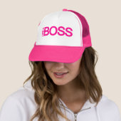 Roze Lady Boss-Petten Trucker Pet (In situ)
