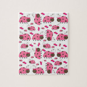 Roze Lady Bugs Jigzaag Puzzle Daisy Legpuzzel