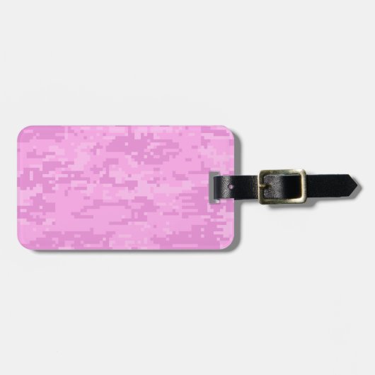 Roze Lady Digital Camo Pattern Bagagelabel (Voorkant horizontaal)
