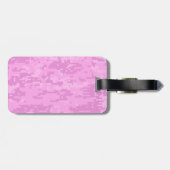 Roze Lady Digital Camo Pattern Bagagelabel (Achterkant horizontaal)