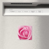 Roze Lady Roos Magnet - Square (Insitu (Vaatwasser))