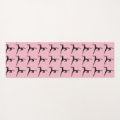 Roze Lady Silhouette Yogamat (Achterkant (horizontaal))