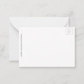 Roze Lady Slipper Flat Notecard Notitiekaartje (Achterkant)