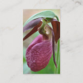 Roze Lady Slipper Orchid Flower Visitekaartje (Achterkant)