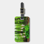 Roze Lady Slipper wild Orchid Bagagelabel (Voorkant verticaal)