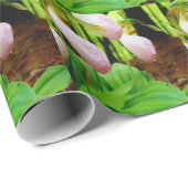 Roze Lady Slipper wild Orchid Cadeaupapier (Rol Hoek)