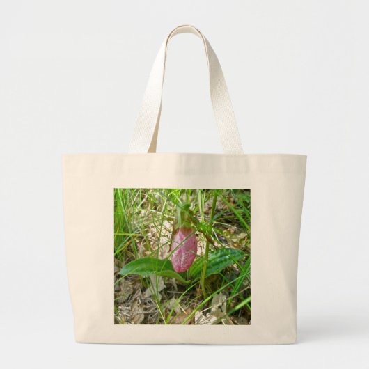 Roze Lady Slipper Wild Orchid-Canvas tas (Voorkant)