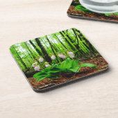 Roze Lady Slipper wild Orchid Drankjes Onderzetter (Linkerzijde)