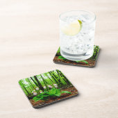 Roze Lady Slipper wild Orchid Drankjes Onderzetter (Rechterzijde)