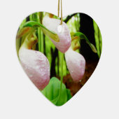 Roze Lady Slipper wild Orchid Keramisch Ornament (Rechts)