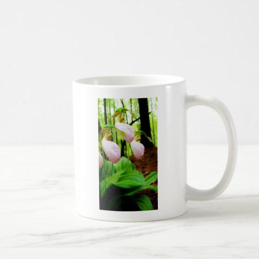 Roze Lady Slipper wild Orchid Koffiemok (Rechts)