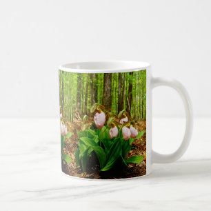 Roze Lady Slipper wild Orchid Koffiemok