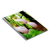Roze Lady Slipper wild Orchid Notitieboek (Rechterzijde)