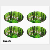 Roze Lady Slipper wild Orchid Ovale Sticker (Vel)