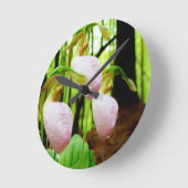 Roze Lady Slipper wild Orchid Ronde Klok (Hoek)