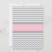 Roze Ladybug Baby shower Invitation Kaart (Achterkant)