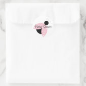 Roze Ladybug Baby shower Sticker (Tas)