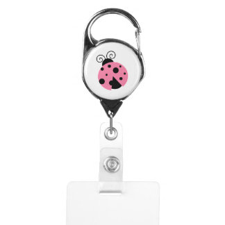 Roze Ladybug Badgehouder