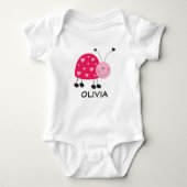 Roze Ladybug Bodysuit (Voorkant)