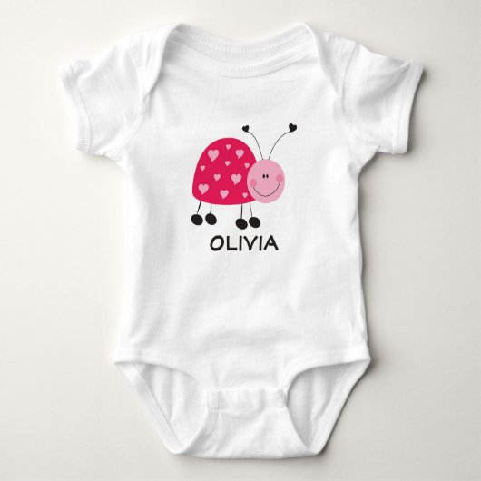 Roze Ladybug Bodysuit (Voorkant)