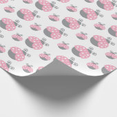 Roze Ladybug Cadeaupapier (Hoek)