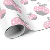 Roze Ladybug Cadeaupapier (Rol Hoek)