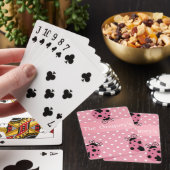 Roze Ladybug en Polka Dots Pokerkaarten (Insitu)