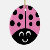 roze ladybug keramisch ornament (Rechts)