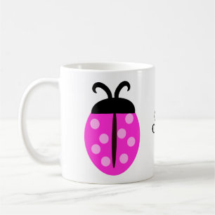 Roze Ladybug Koffiemok
